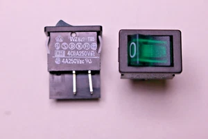 10 Stück Wippschalter Nr.11 4A 250V 2polig beleuchtet Kautt&BUX WZ621 - Bild 1 von 1