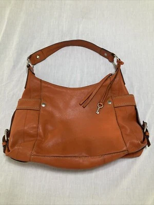 Bolso Hobo Fossil Vintage Naranja 1954 🍊 Una Correa Hombro Una Cremallera 2 Bolsillos Foto 1 de 4