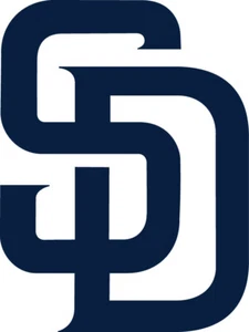 "Calcomanía de vinilo para camión ventana de coche de los Padres ""SD"" 3"" con logotipo de 3"" azul o naranja de los Padres de San Diego - Imagen 1 de 5