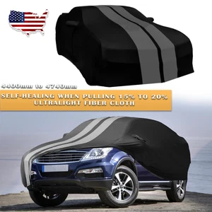 For ssangyong Rexton Indoor Car Cover Stain Stretch Dustproof Black & Grey - Foto 1 di 8