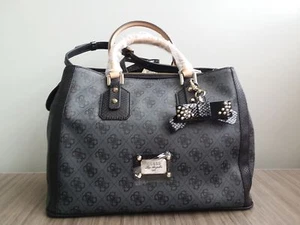 GUESS Cheatin Heart Avery Satchel (Coal) - Picture 1 of 3