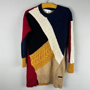Burberry chunky fisherman cable knit cashmere wool sweater dress sz 8 - Picture 1 of 8