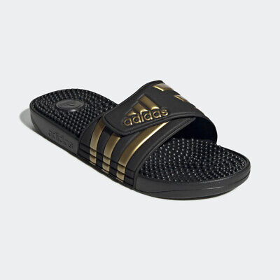 Adidas Adissage Post-Workout Massage Slides - Black / Gold Metallic (EG6517) • 26.25$