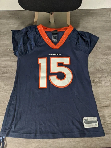 Reebok Women's S Denver Broncos Tim Tebow #15 NFL Football Jersey Stitched Jewel Cover