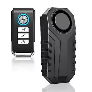 Alarma de bicicleta de seguridad con control remoto 113dB súper fuerte vibración antirrobo impermeable - Imagen 1 de 7
