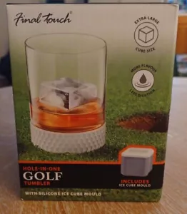 Vaso de vidrio para golf sin BPA, W molde para cubitos de hielo silicona NUEVO agujero final táctil en uno - Imagen 1 de 5