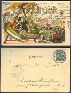 Gruß von der Leipziger Messe farb-Litho 1902 (d3652) - Bild 1 von 1