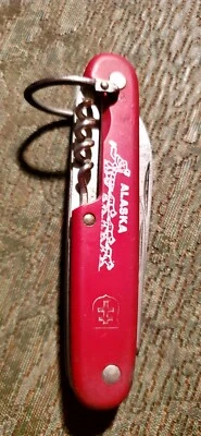 De colección. Cuchillo utilitario colonial - recuerdo de Alaska - 5 herramientas Foto 1 de 4