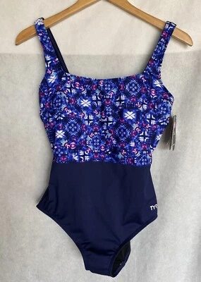 TYR Fitness Durafast Elite Santa Cruz Scoop Neck ControlFit Swimsuit Size 12 - Image 1 of 4