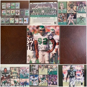 40 Vintage Philadelphia Eagles autographed photos & cards Collection Football - Picture 1 of 19