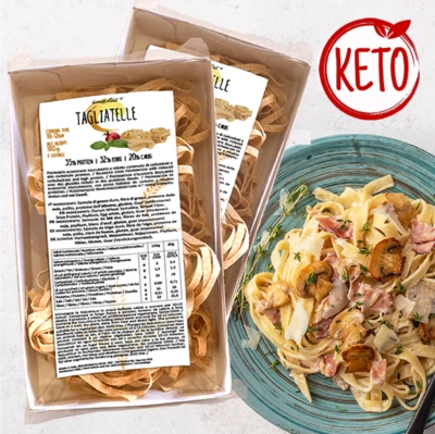 LINE@DIET Line@ TAGLIATELLE Proteiche | 2 Confezioni = 8 PORZ. | DIETA KETO PASTA PROTEICA