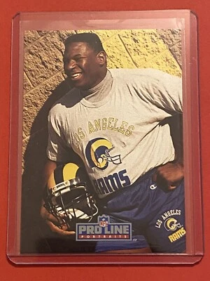 1991 Pro Line Portraits - #101 Jackie Slater Los Angeles Rams - Image 1 of 2