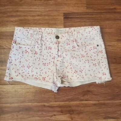 Pantalones cortos de jean Current/Elliott para mujer talla 31 corte floral tiro alto Foto 1 de 4