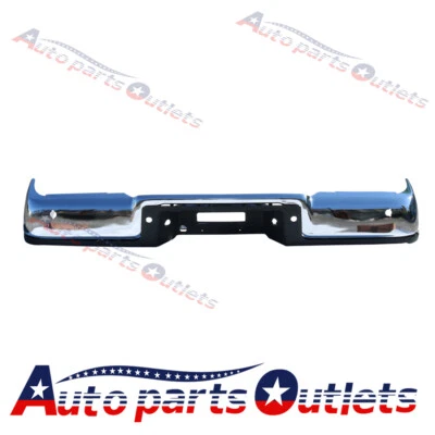 New Chrome Rear Bumper With Parking Sensor Holes For Ford 2006-2008 F150 F250 - Image 1 of 4