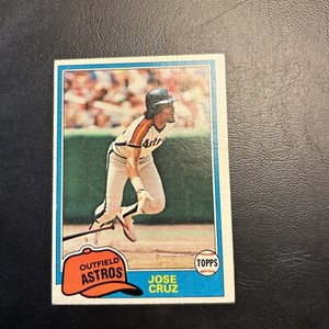 #105 Jose Cruz Houston Astros￼       1981 Topps  Baseball Card Cb15