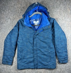 Columbia Youth M 10/12 Kids Ski Jacket Blue Omni Tech Heat Snow Interchange - Picture 1 of 11