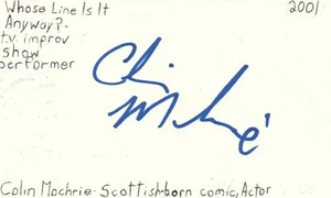 Tarjeta de índice firmada autografiada actor nacido en Escocia por actor escocés - Imagen 1 de 1