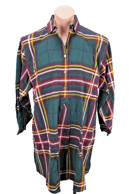 Camisola vintage anos 90 Victorias Secret etiqueta dourada L/S xadrez flanela botão P - Imagem 1 de 4