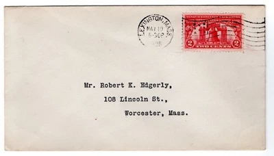 #627 Sesquicentennial Exposition 1928 FDC -  Unofficial U/O Lexington MA Flag - Image 1 of 2