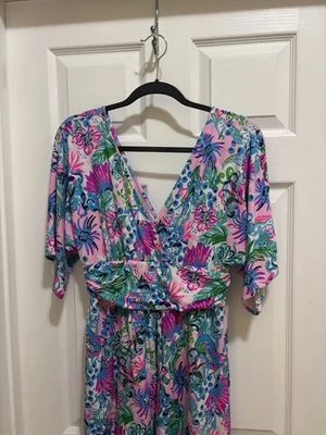Lilly Pulitzer One Piece Parigi Romper In  Size M EUC - Image 1 of 3