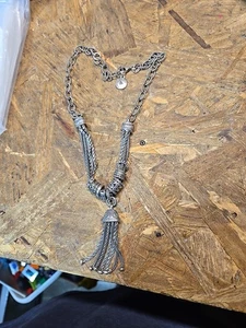 SILPADA Sterling Silver GATHERED TASSEL Multi Chain Necklace #N2305 RETIRED - Picture 1 of 19