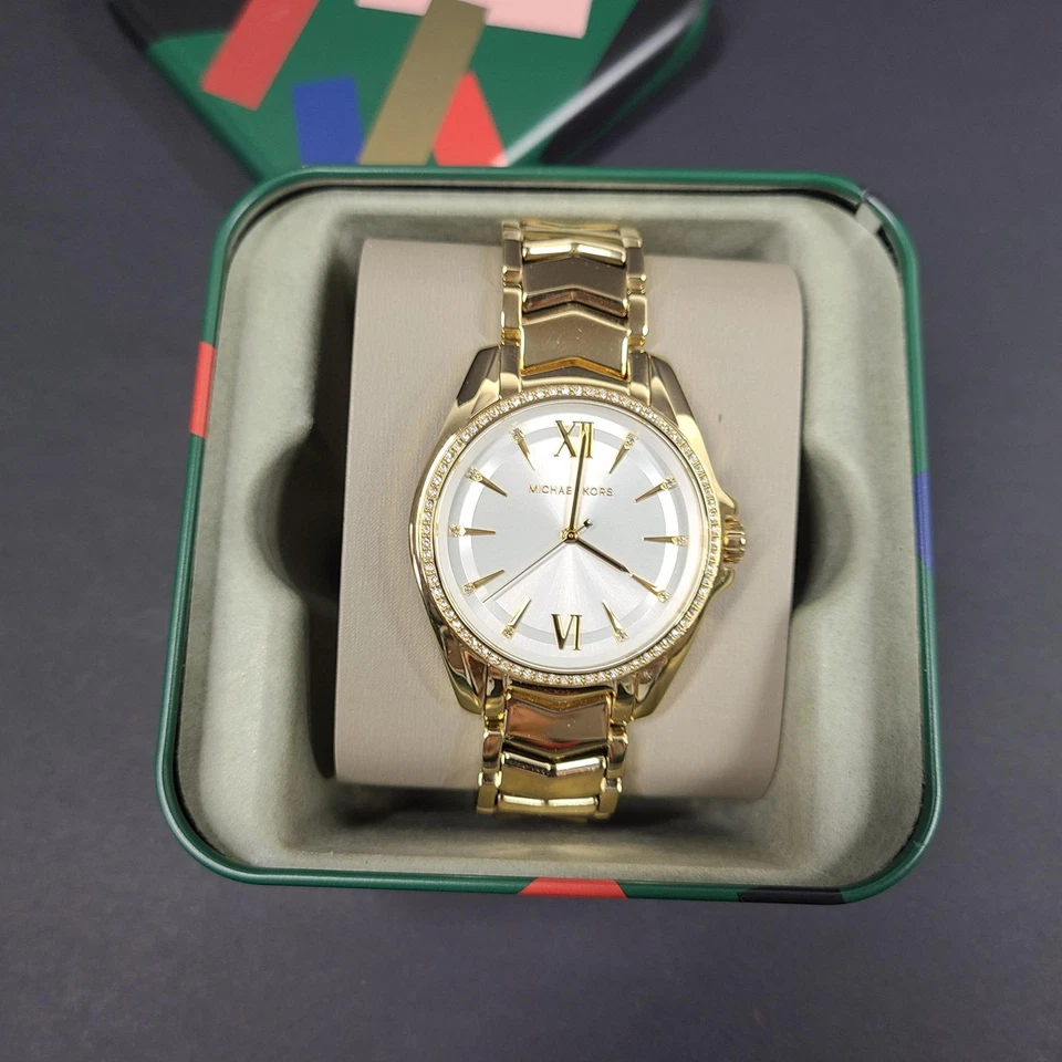 Michael Kors MK6693 Womens Whitney Gold-tone Stainless Steel Glitz Watch