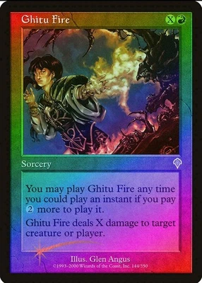 Magic the Gathering GHITU FIRE #144/350 Invasion Red Foil Rare 2000 NM - Image 1 of 2