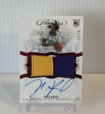2019-20 Panini Flawless Collegiate Autograph Naz Reid Rookie Auto Patch /20 RC - Image 1 of 2