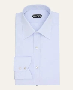 Tom Ford Hombre Medio Azul 100% Algodón Abotonado - Imagen 1 de 2