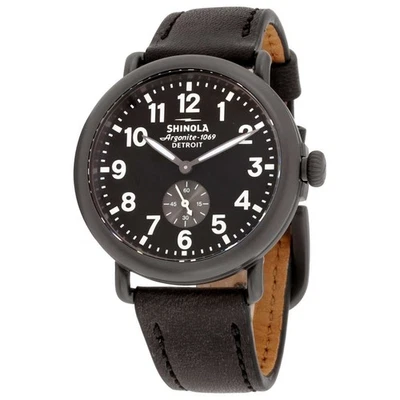 Reloj para hombre Shinola The Runwell todo negro cuero y esfera S0110000012 nuevo con etiquetas Foto 1 de 4
