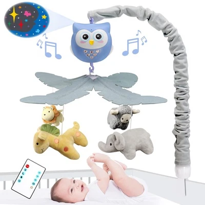 Baby Crib Mobile with Music and Lights for Boys Musical Mobile Animals for Gi... - Image 1 of 4