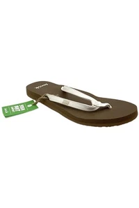 Sanuk Women's Yoga Joy Core Flip Flop White/Tan - Picture 1 of 3