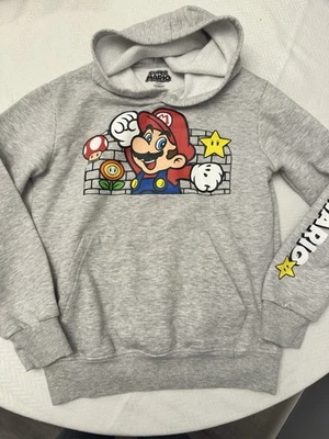 Sudadera Nintendo Super Mario Juvenil Unisex Gris Algodón/Poliéster Mediana Foto 1 de 4
