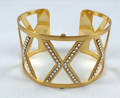 Brazalete ancho Brighton Christo Ganges oro/estrás con inserciones Foto 1 de 4