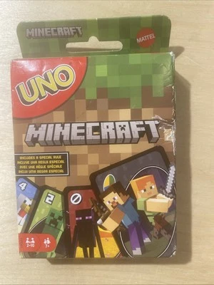 UNO Minecraft Card Game Family Fun, Box Is Damaged (LW) - Image 1 of 4