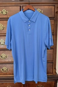 B Draddy sport blue performance polo Bulls Bay logo embroidered short sleeve XL - Picture 1 of 7