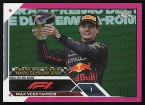 Max Verstappen 15/75 PINK REFRACTOR - 147 - 2023 Topps Chrome F1 - Picture 1 of 3