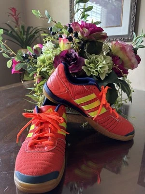 Adidas SuperSala IX Zapatos de Fútbol Interior Para Hombre Talla 7 Naranja Amarillo Azul Goma Foto 1 de 4