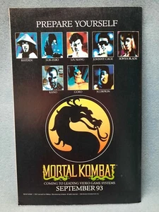 Mortal Kombat Prepare Yourself Coming September SNES Video Game - 1993 PRINT AD - Picture 1 of 1