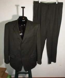 JONES NEW YORK Brown Taupe Wool 2 Pc Suit Men's Size 46R, 39X32 - Picture 1 of 12