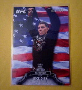 Nick Diaz 2012 Topps UFC Bloodlines American Flag Rookie Card Legend HOF #16/188 - Picture 1 of 3