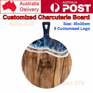 Personalized Charcuterie Board Ocean Resin Cutting Chopping Cheese Board Gift - Picture 1 of 14