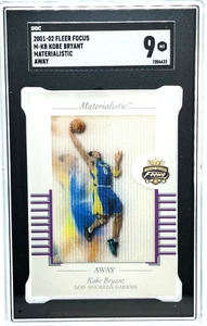 Kobe Bryant SGC 9 2001 Fleer Focus Materialistic Away RARE INSERT #1 Lakers HOF - Picture 1 of 2