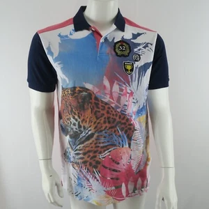 Hustle Gang Cheetah Poloshirt Herren Medium Neu - Bild 1 von 10