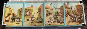 Stampe gatto città gattino antropomorfo vintage Piet Gertenaar RARO - Foto 1 di 5