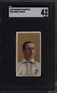 1909 T206 WHITE BORDER PIEDMONT MICKEY DOOLIN SGC 4 VG-EX GGR4737