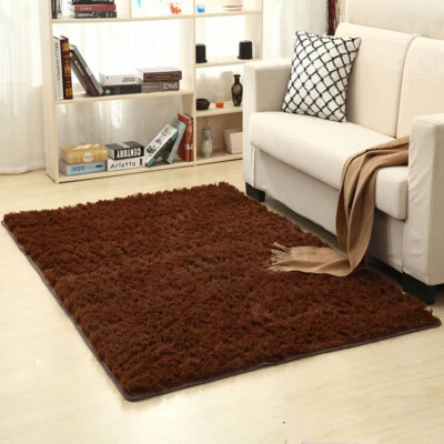 Cozy Shag Rug Modern Soft Fluffy Solid Area rugs All Sizes and Colors Shaggy - Image 1 of 4