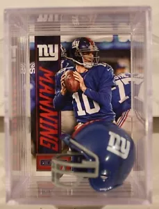 Eli Manning New York Giants Mini Helm Karte Display Sammlerstück Topps QB Autogramm - Bild 1 von 5