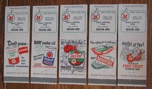 TEXACO GAS STATION MATCHBOOK SET: SAM WATERS (GLASSBORO, NEW JERSEY) (1950s) F24 - Picture 1 of 2