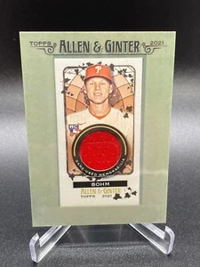 Mini reliquia enmarcada Phillies 2021 Topps Allen & Ginter ALEC BOHM radiocontrol MFR-AB - Imagen 1 de 1